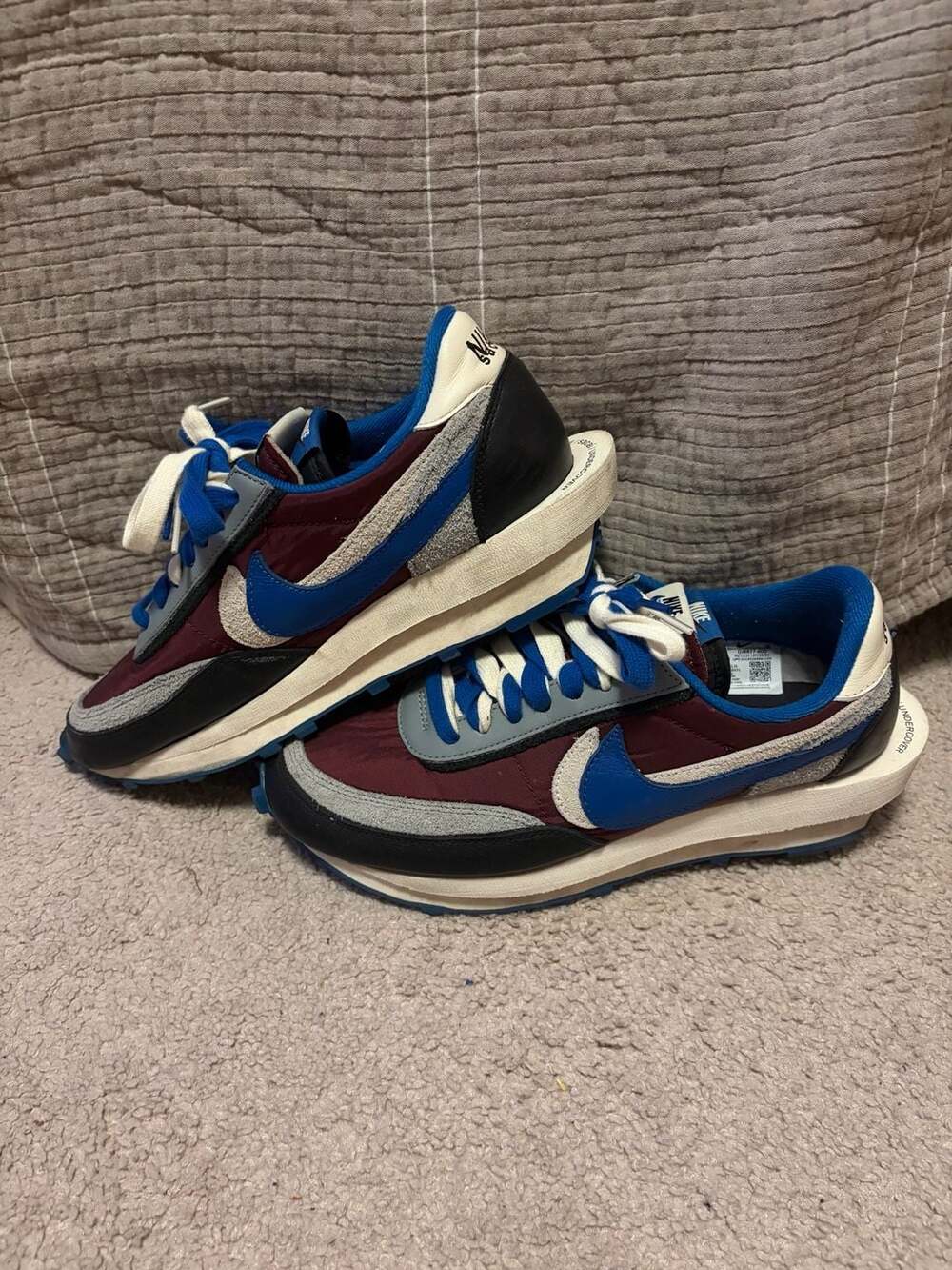 Nike LDWaffle x Sacai x Undercover Night Maroon Team Royal Size 9.5 Multicolor